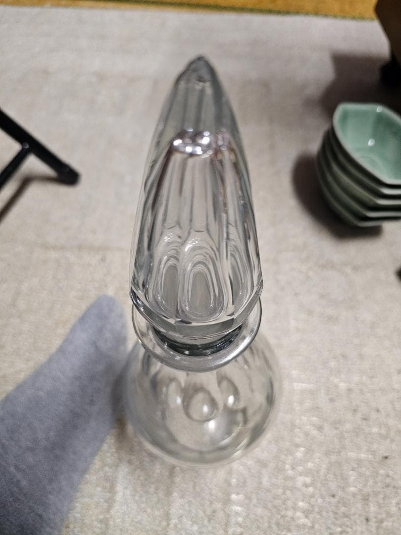 大正から戦前 ウランガラス デキャンタ カットガラス - メルカリ