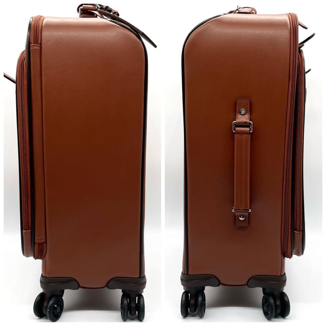 極美品】コーチ キャリーケース レザー スーツケース 南京錠 ポーチ付 茶