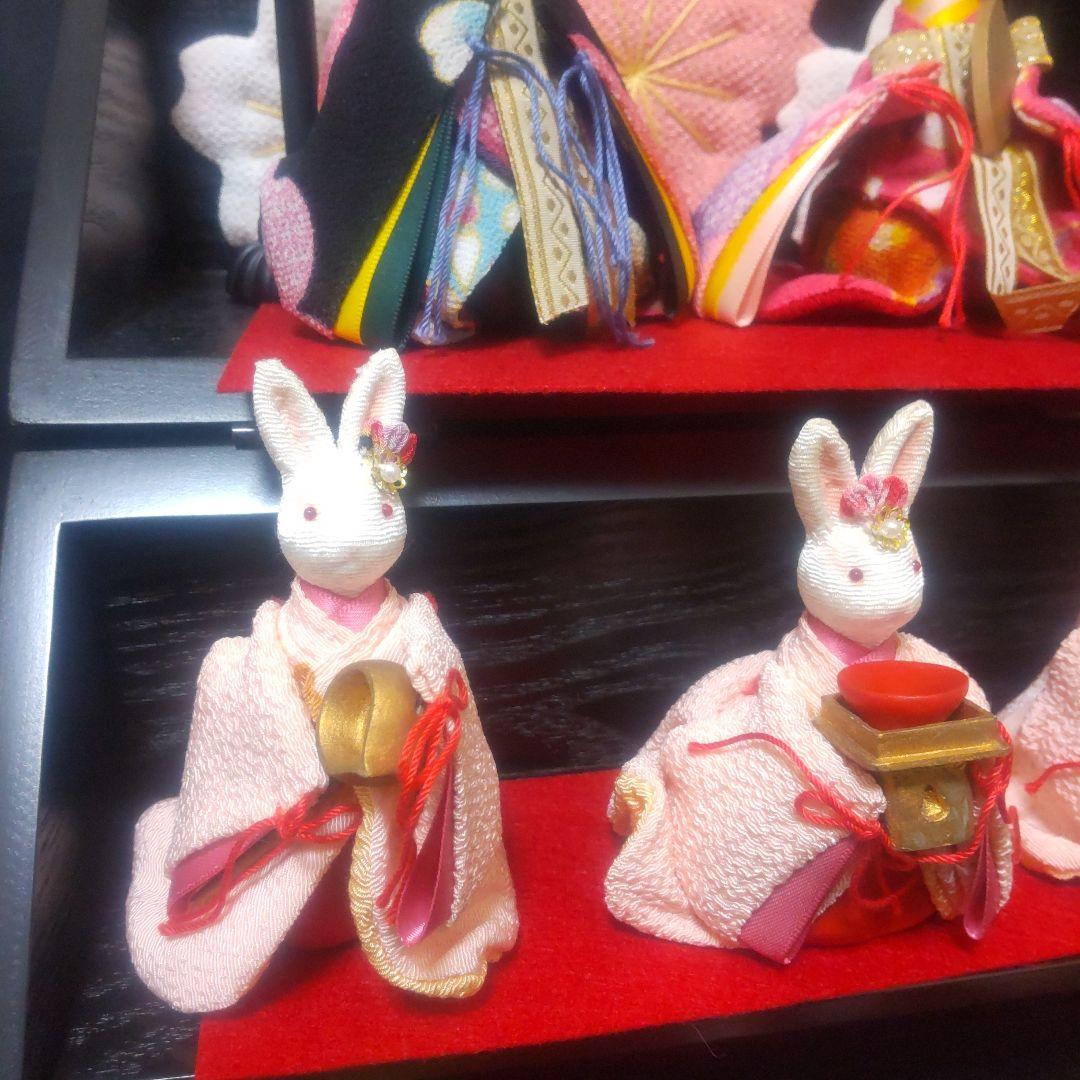 雛人形 ひな祭り 桃の節句 うさぎ ちりめん 新品未使用