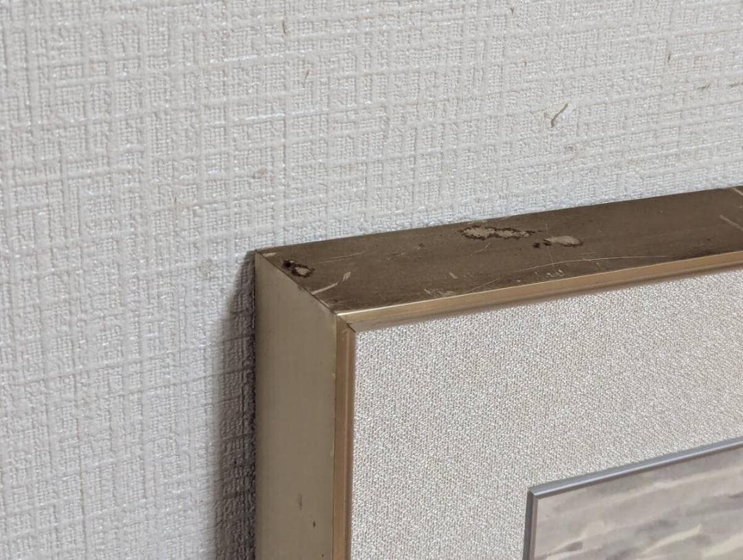 【真作】絵画　日本画6号　珠江　風情ある舟行の情景　優雅な水辺風景画　Y78