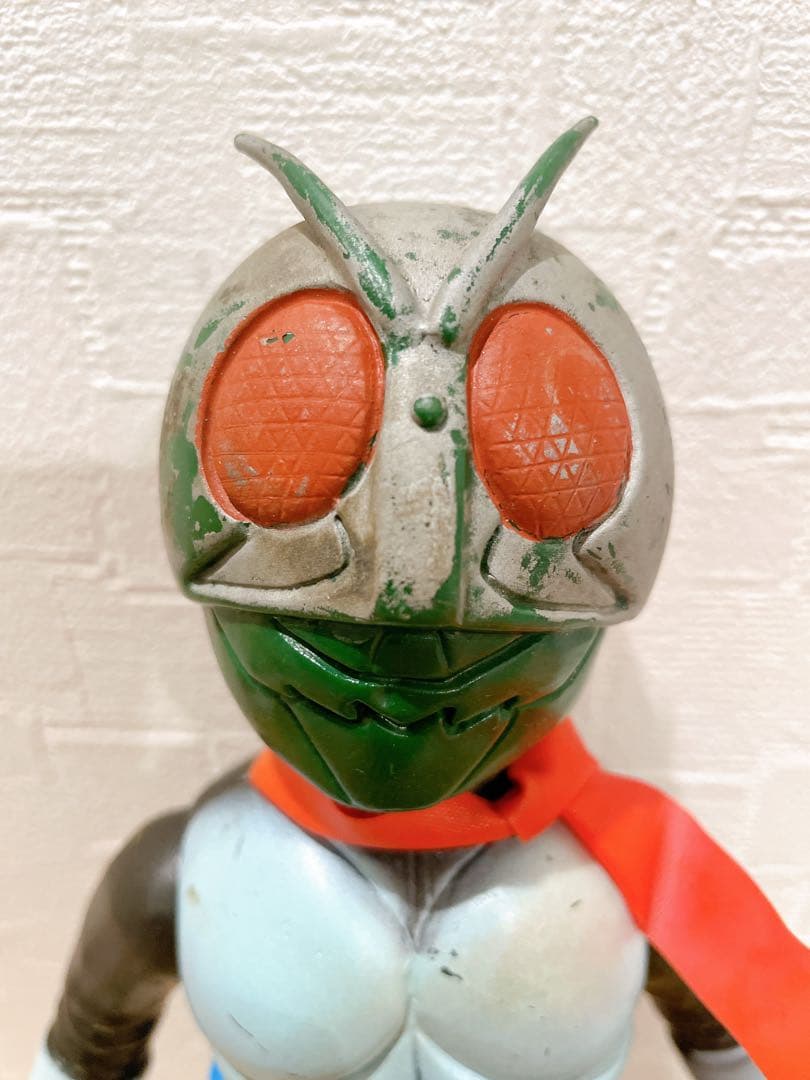 旧バンダイ 仮面ライダー スタンダードソフビ ポピー 当時物 面取れ