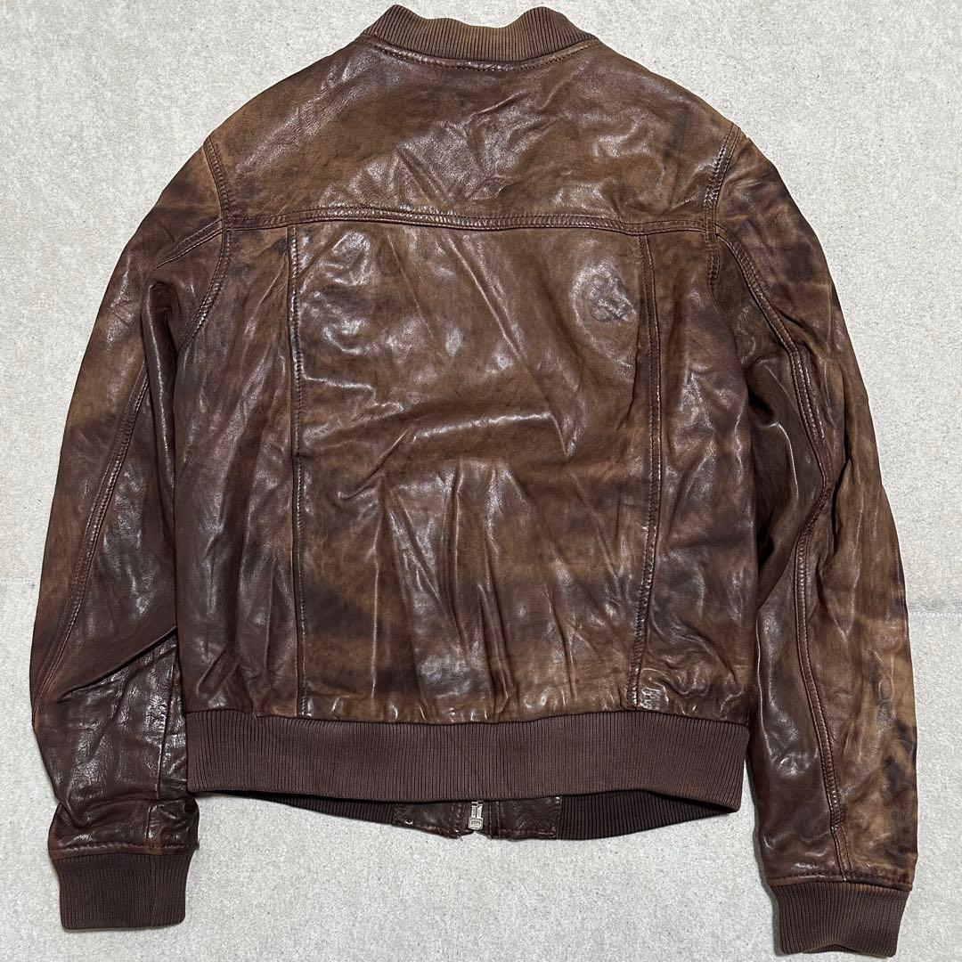 専用☆L✨Schott MA-7 MA-1フライトジャケット ラムレザー ブラウ