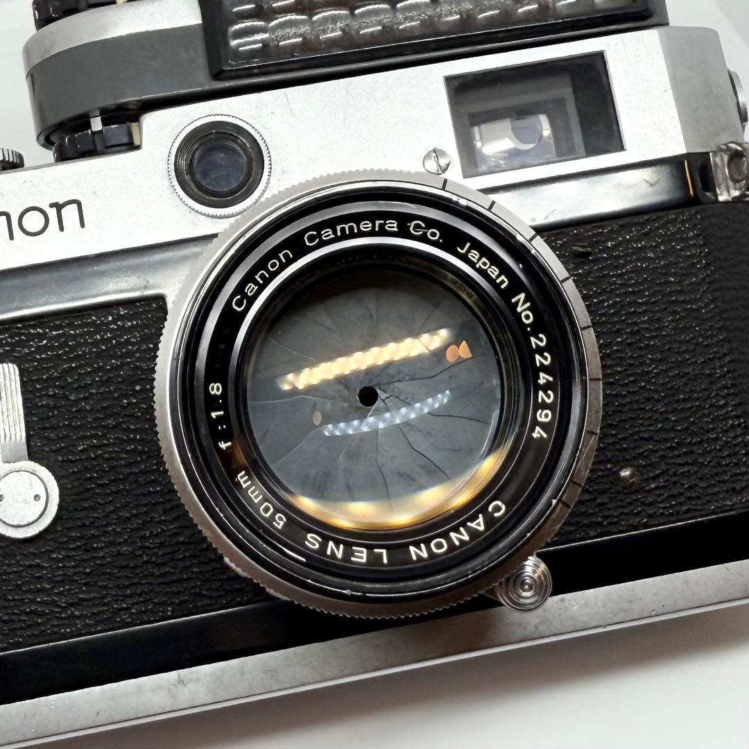 完動品】Canon P ポピュレール 露出計付き フィルムカメラ 動作確認済み