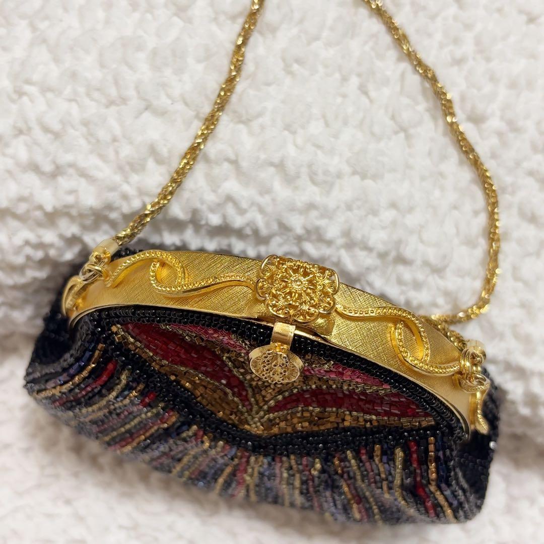 ルミー はしもと ビーズバッグ 和装 マルチカラー パーティバッグ ヴィンテージ