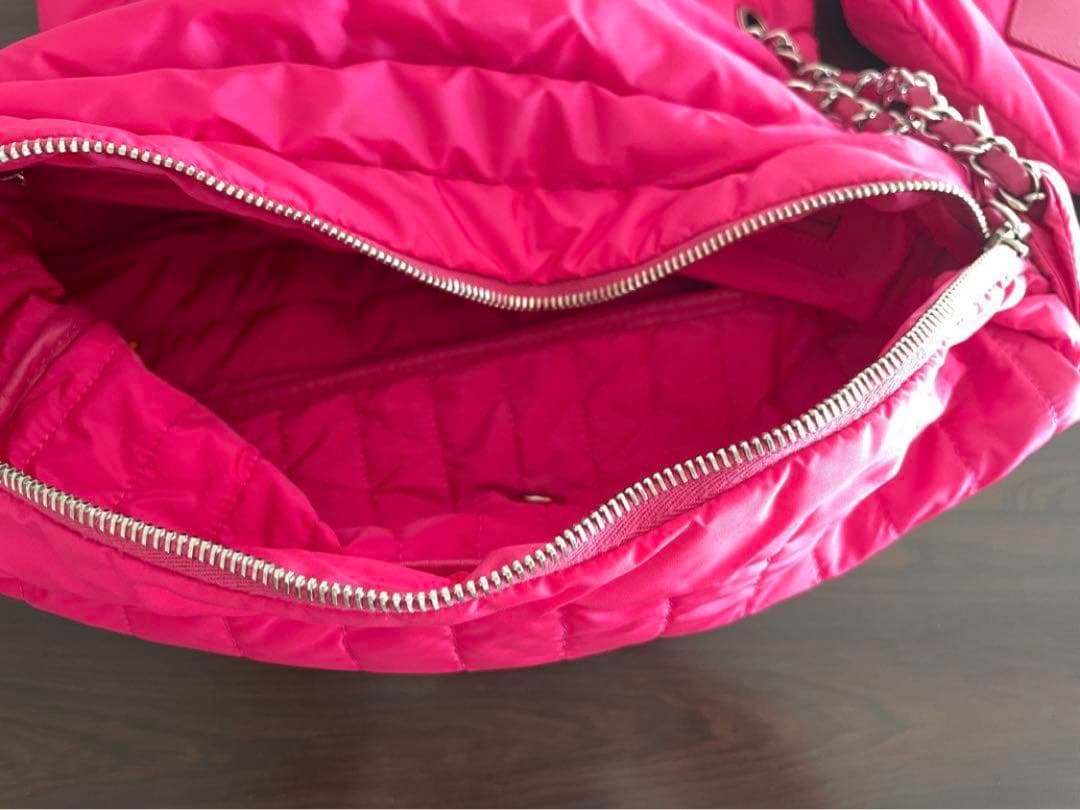 ☆美品☆レア　CHANEL シャネル ナイロン　チェーンバッグ　ピンク　ポーチ付