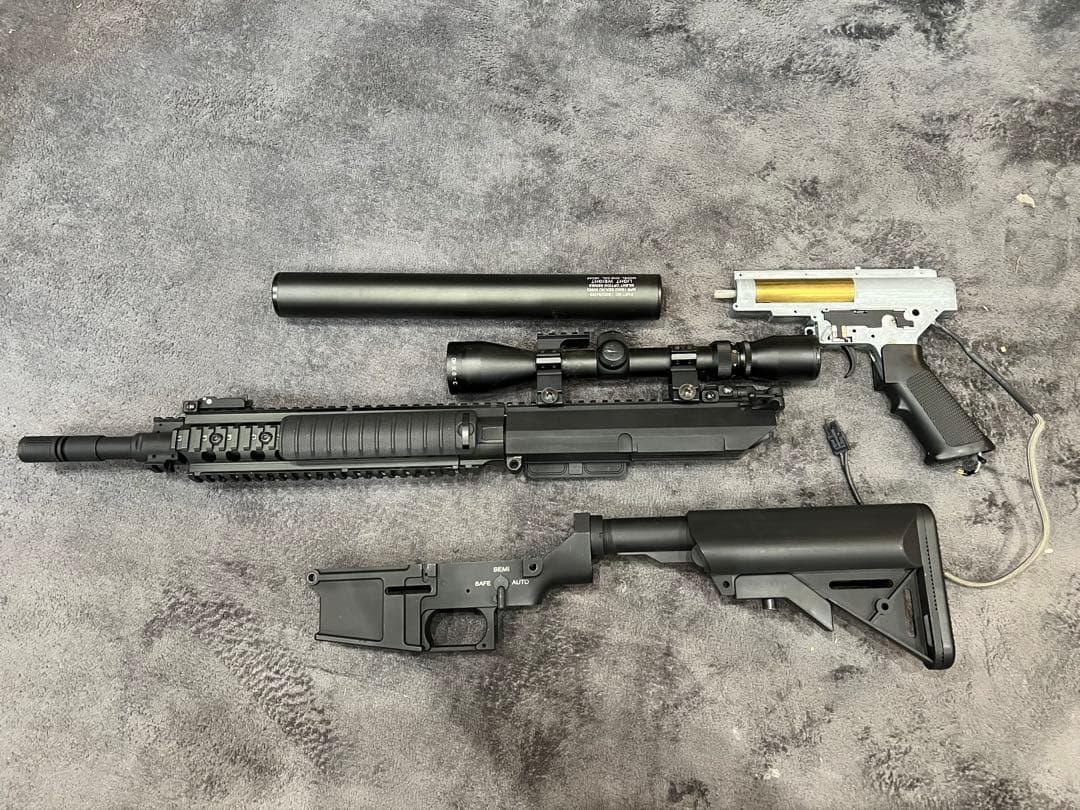 SR25 本体　C-MAG UFC製ドラムマガジン　ジャンク SR25 本体 C-MAG UFC製ドラムマガジン ジャンク SR25 本体 C-MAG UFC製