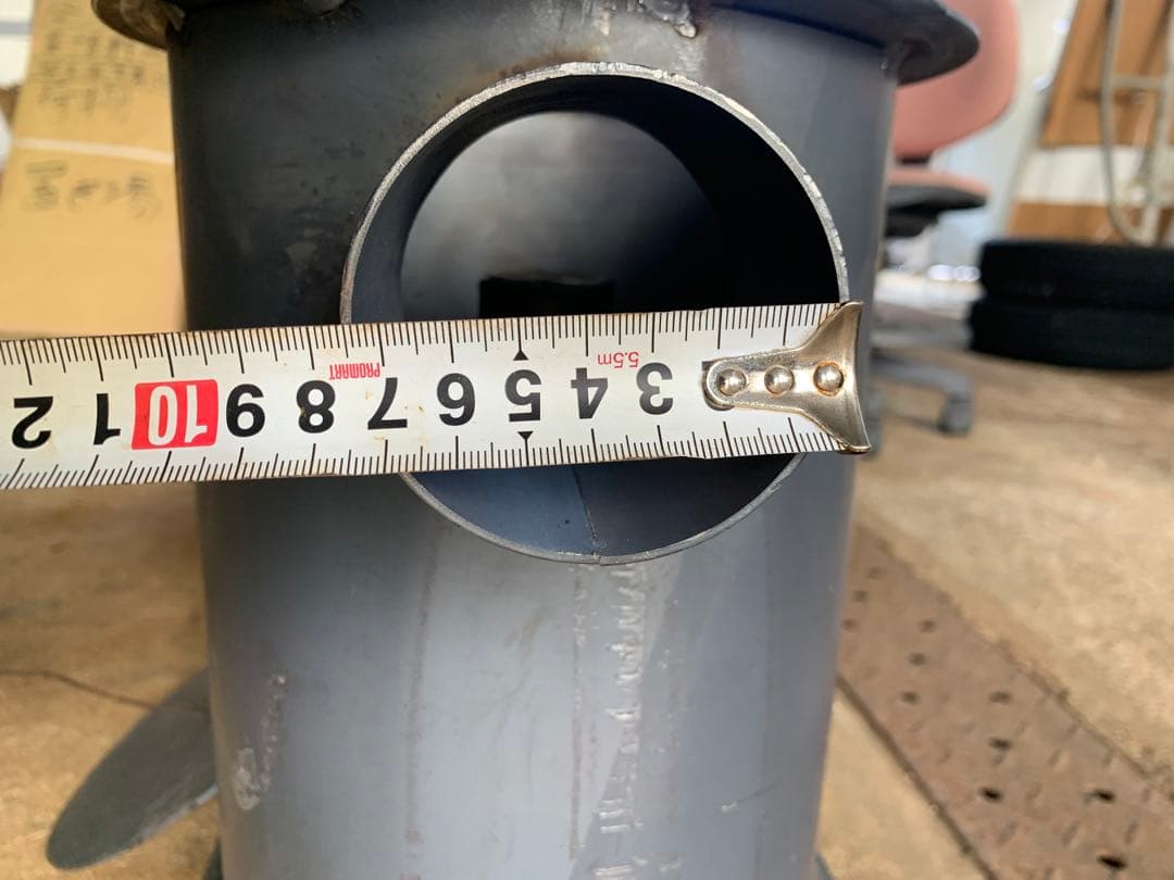 廃油ストーブ 煙突アダプタ付き80mm、100mm,106mm煙突使えます⓶