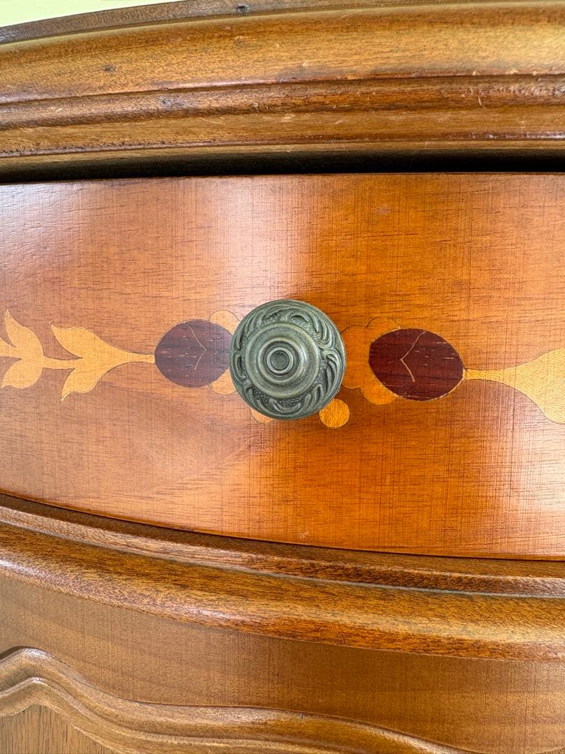 イタリア製 象嵌細工 コーナーキャビネット】アンティーク調