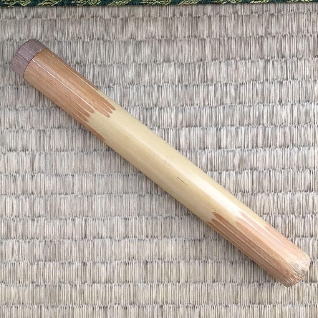 茶道具 茶杓 銘:蟬時雨 十一代松尾宗倫作 葆光斎書付 共