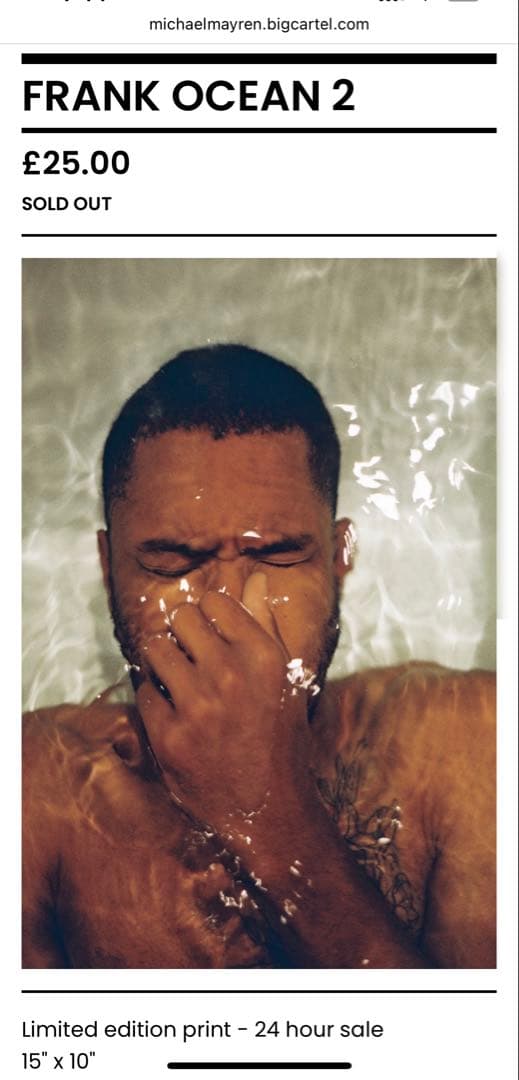 最終価格 Frank Ocean プリント セット Michael Mayren - メルカリ