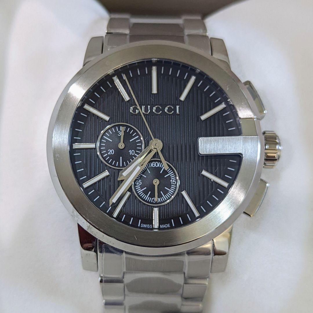 【美品】グッチ gucci 腕時計 クロノグラフ クオーツ