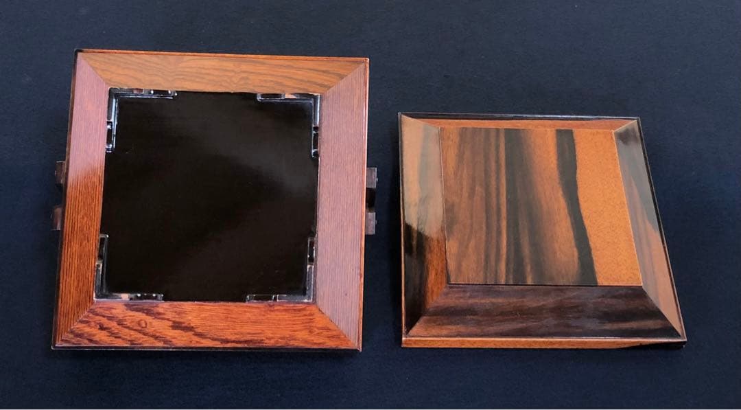 割引❗️《R》黒柿内朱 手付 四方菓子器 食籠 喰篭 飾り金具 250820G1