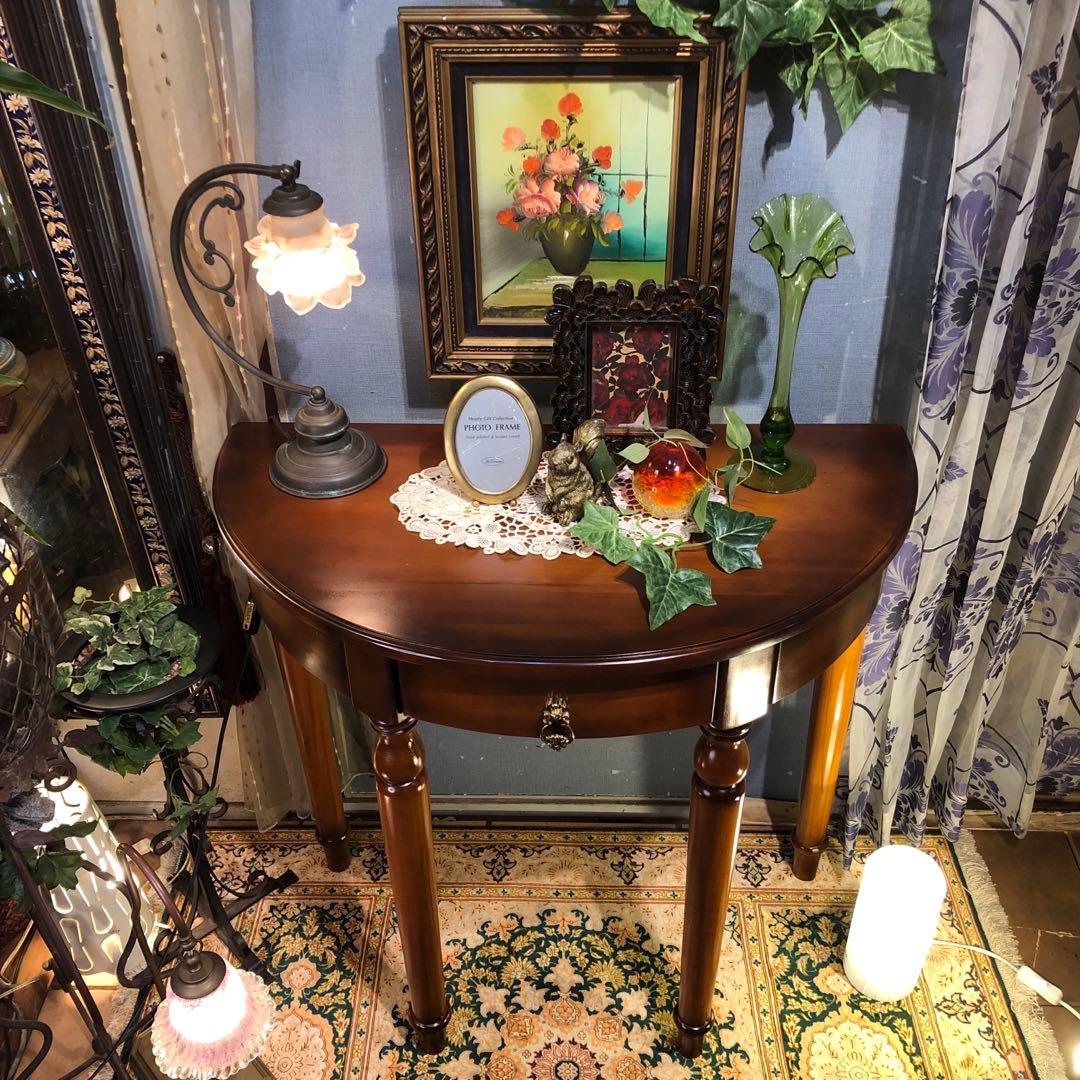 sale ヴィンテージ ハーフラウンド アクセント コンソールキャビネット