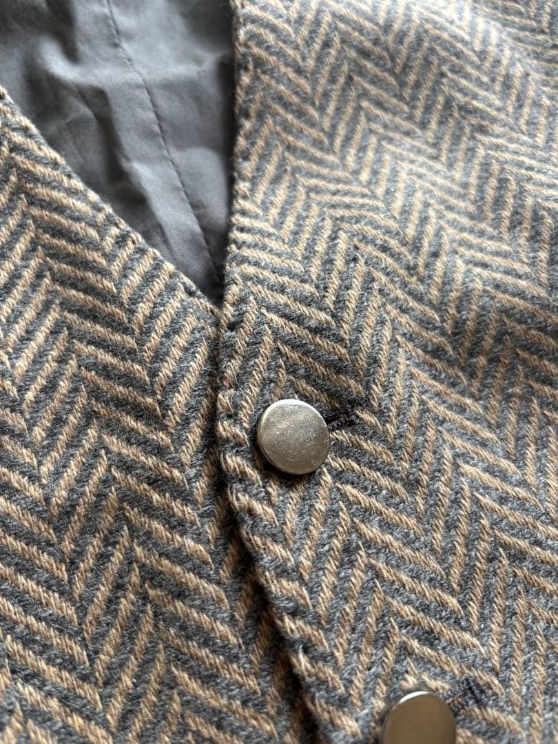 未使用 タリアトーレ カシミヤ混ウールベスト 48 グレージュ