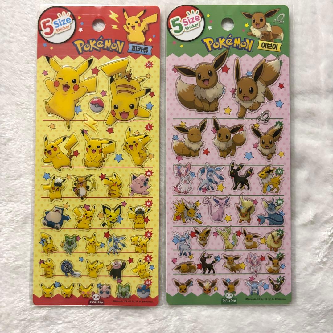 ポケモン 5sizeステッカー 5サイズステッカー ピカチュウ イーブイ