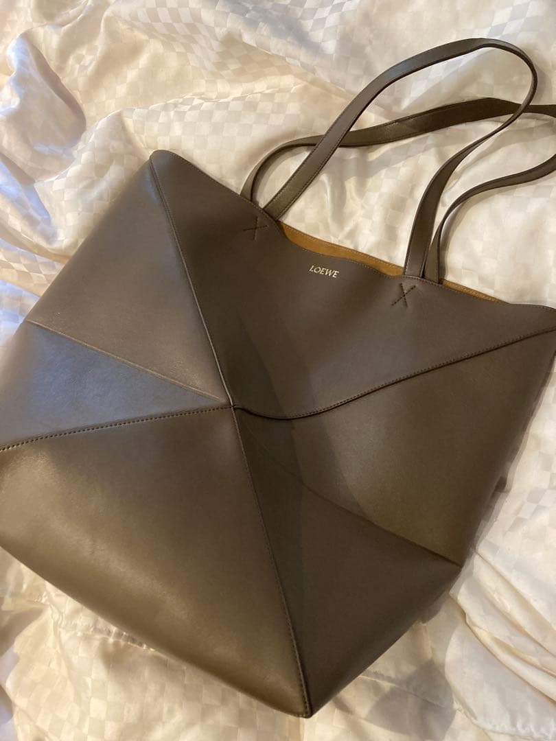 LOEWE ロエベ　パズルトートバッグ　ラージ　カーキ　ブラウン　ダークグリーン