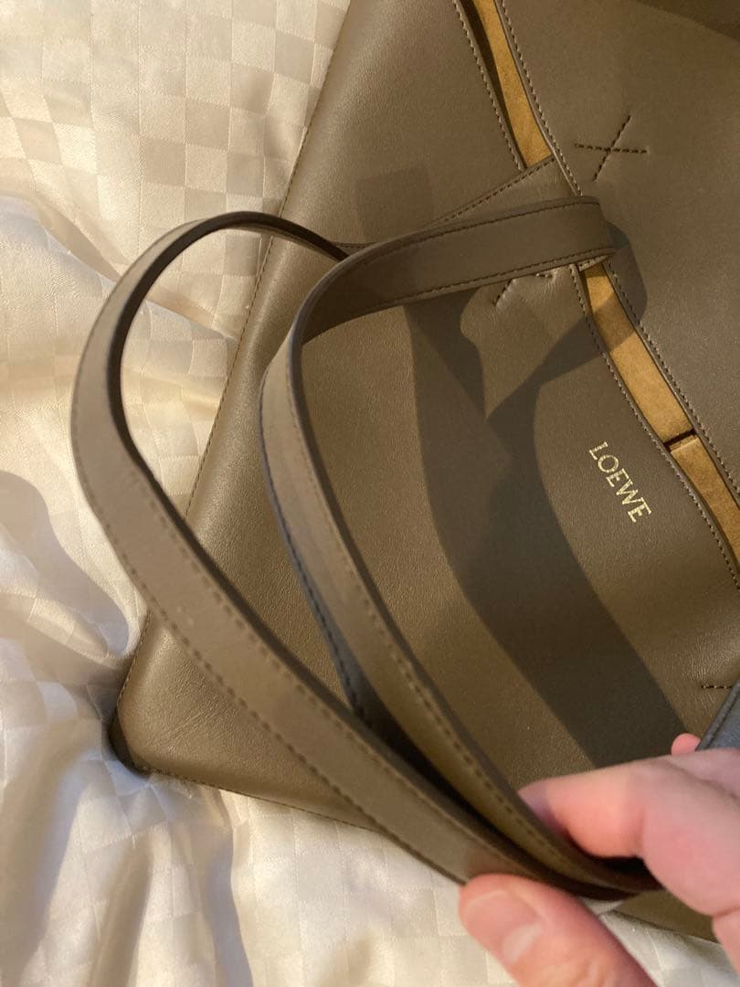 LOEWE ロエベ　パズルトートバッグ　ラージ　カーキ　ブラウン　ダークグリーン