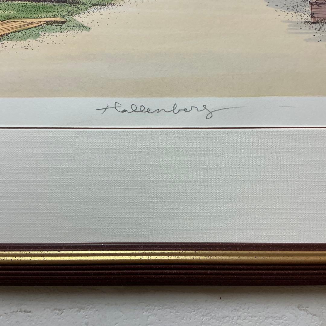 絵画、版画、リトグラフ、織田義郎、ドイツ、ハレンベルク、木組の家