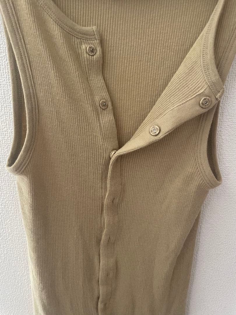 トップス AURALEE AURAL ORGANIC SOFT RIB TANK
