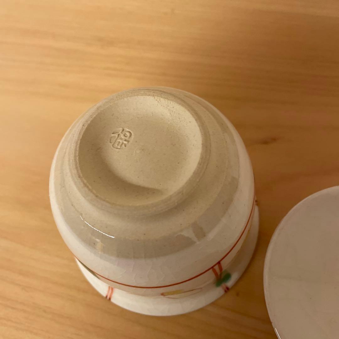 清水保孝 色絵亀文蓋物6客 共箱あり 父は人間国宝 清水