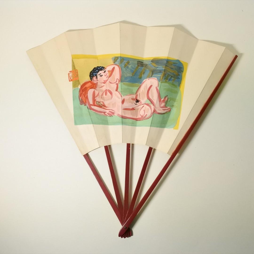 梅原龍三郎 リトグラフ 扇面裸婦図 求龍堂版 1954年 箱付 i - メルカリ