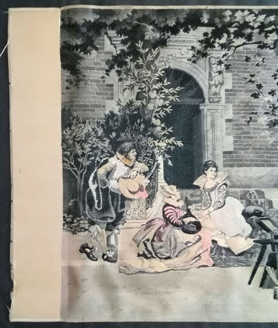 逸品　シルクタペストリー　刺繍絵画　アレクサンドル・ルイ・ルロワール原画