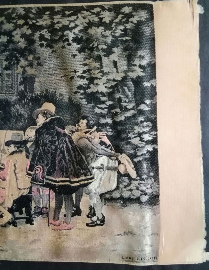 逸品　シルクタペストリー　刺繍絵画　アレクサンドル・ルイ・ルロワール原画