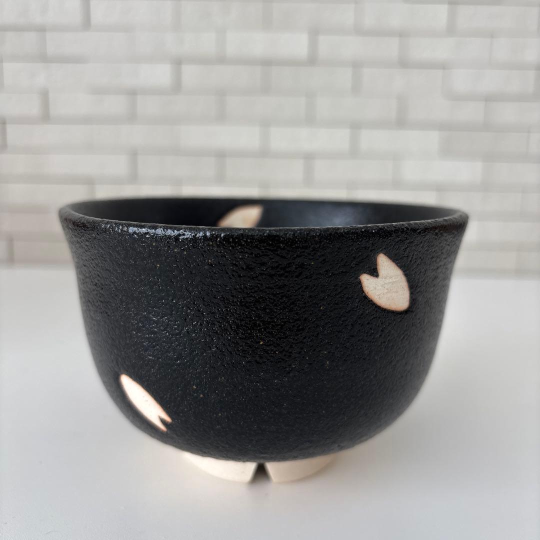 新品未使用】抹茶茶碗 兎月窯 杉浦芳樹作 瀬戸焼 御題『桜』茶碗 共箱