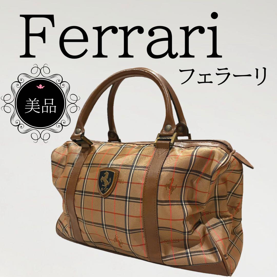 希少】イタリア製 Ferrari フェラーリ ボストンバッグ 公式ライセンス