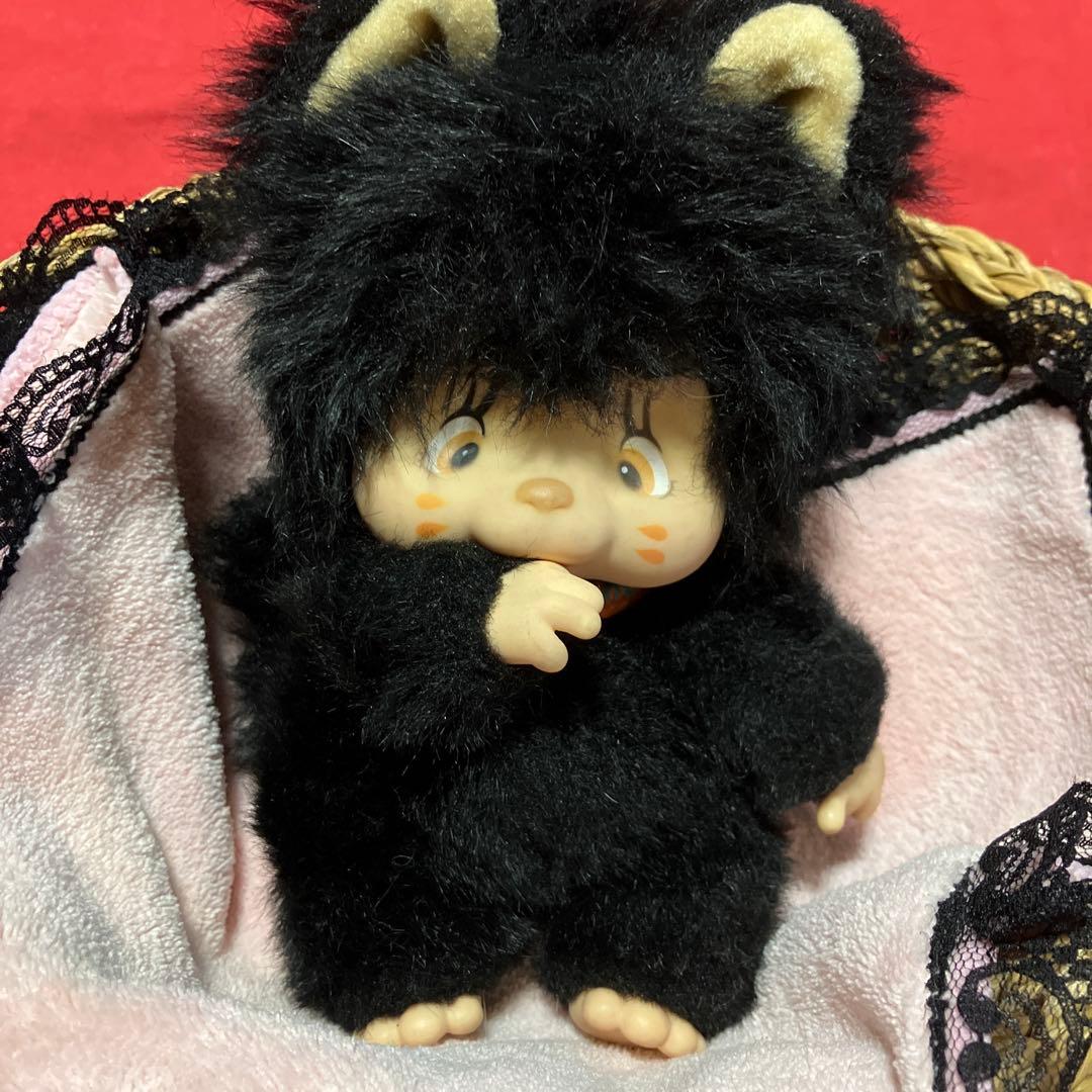 昭和レトロ　人形　ぬいぐるみ　ニャンコフ　猫　黒猫　指しゃぶり　モンチッチ