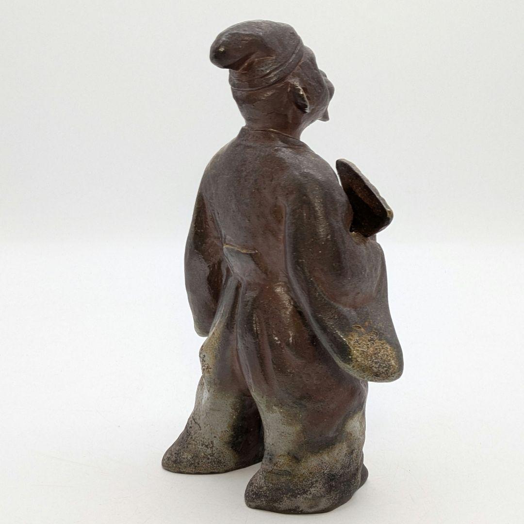 岡山県重要無形文化財 浦上善次 備前焼 壬申置物 共箱栞 サル 猿