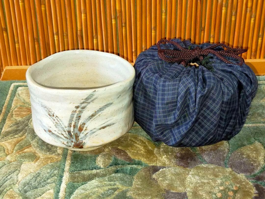 ♥値下げ！♥志野 茶碗 魯山人写し 共箱 仕覆 付き 北大路 魯山人 骨董