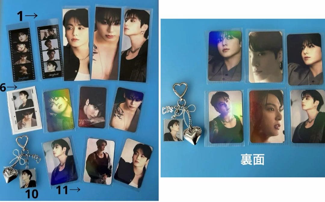 BTS Jungkook ロングステッカー・フィルムブックマーク・ましかくフォト