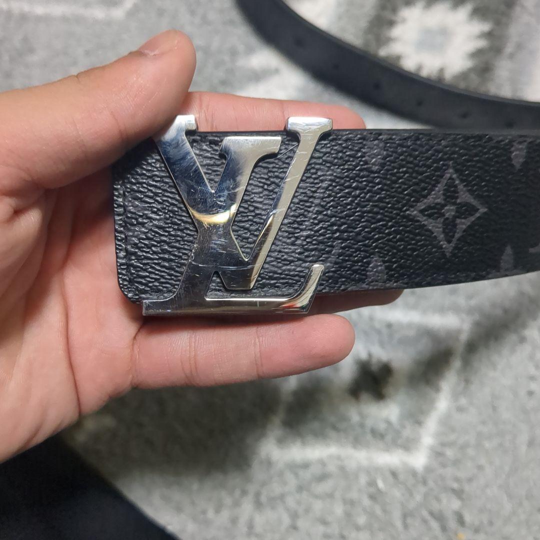Louis Vuitton ブラックレザーベルト M9213 95cm - メルカリ
