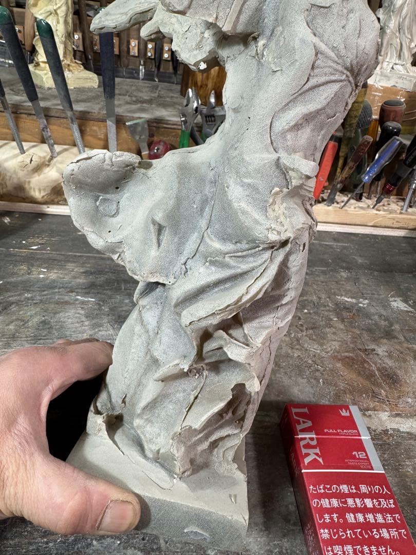 サモトラケのニケ・型製造・未仕上げ品 h350× w200×220 約1.5kg