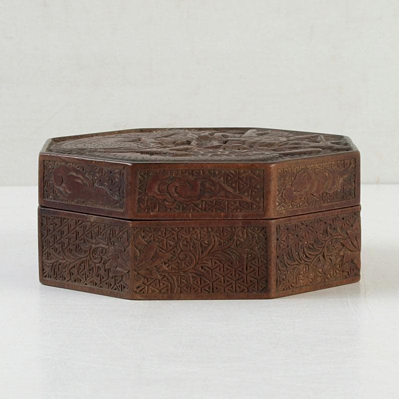 茶道具 唐木製 龍彫 八角香合 V 9507 - メルカリ