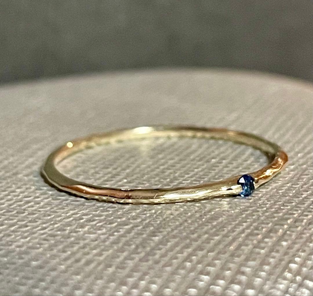k10金 ブルーサファイア リング 指輪