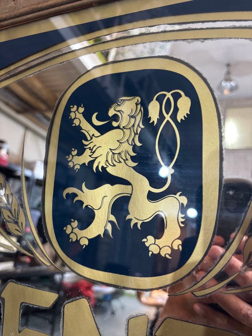 Löwenbräu レーベンブロイ パブミラーアンティークアメリカン