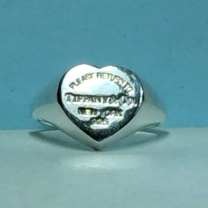 ティファニーリターントゥーハートリング　8号　新品仕上げ　ほぼ無傷未使用に近い