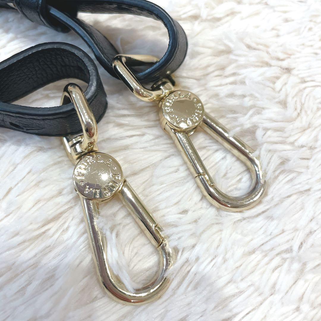 【極美品】 FURLA パイパーS ハンドバッグ 2way ショルダーバッグ 黒