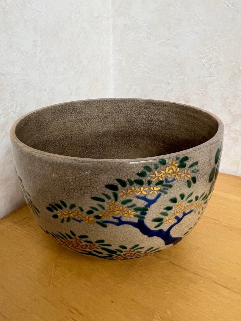 明治仁清の茶碗 古美術品 コレクション アンティーク 骨董 江戸 青磁