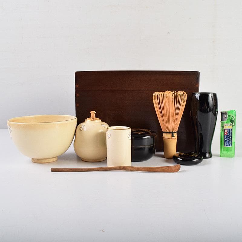 茶道具 桑茶箱 在銘 茶碗 桐蒔絵棗など 九点一式 仕