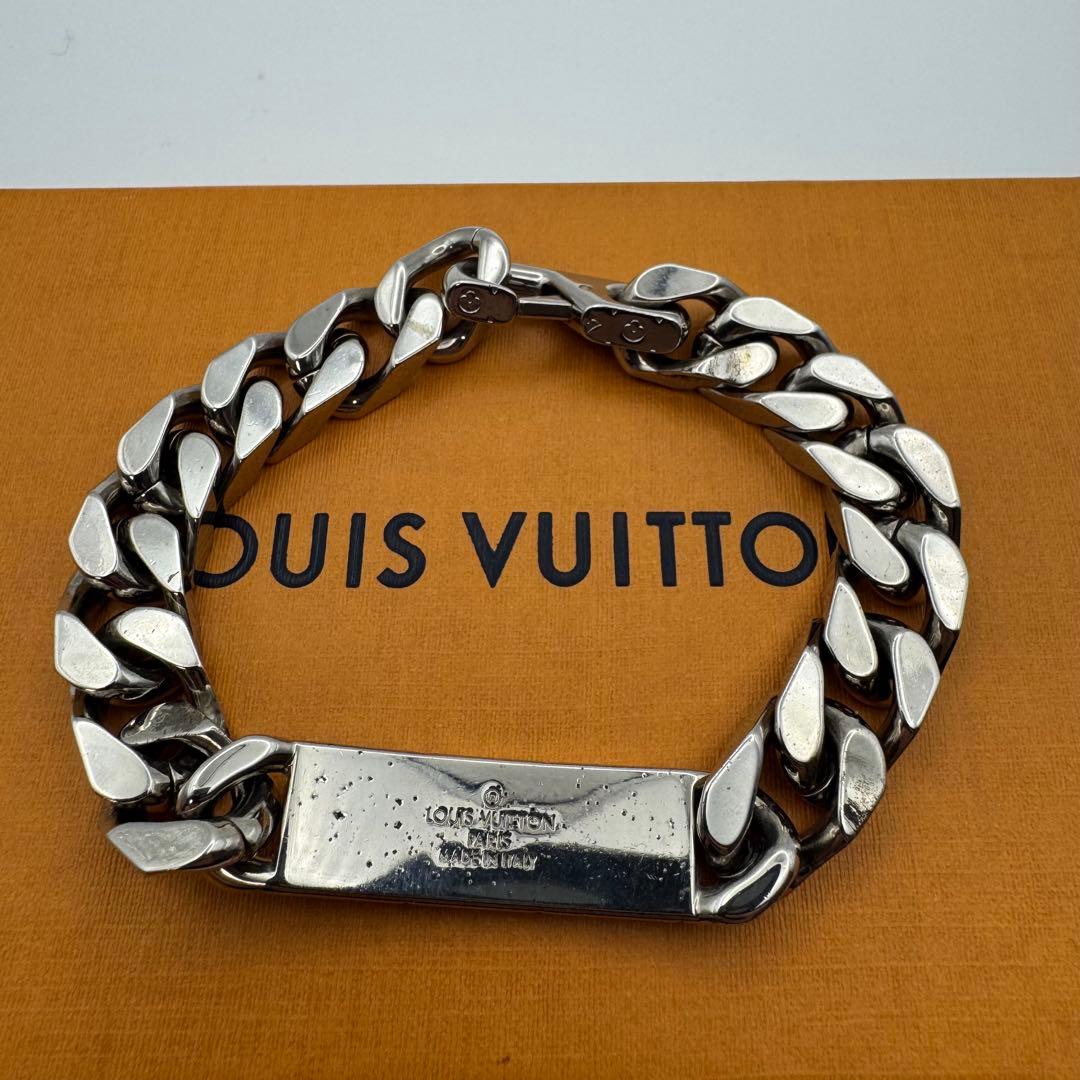 美品 ルイヴィトン　コリエ　チェーン　ブレスレット　シルバー　モノグラム　LV