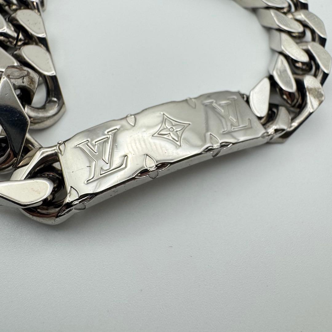 美品 ルイヴィトン　コリエ　チェーン　ブレスレット　シルバー　モノグラム　LV