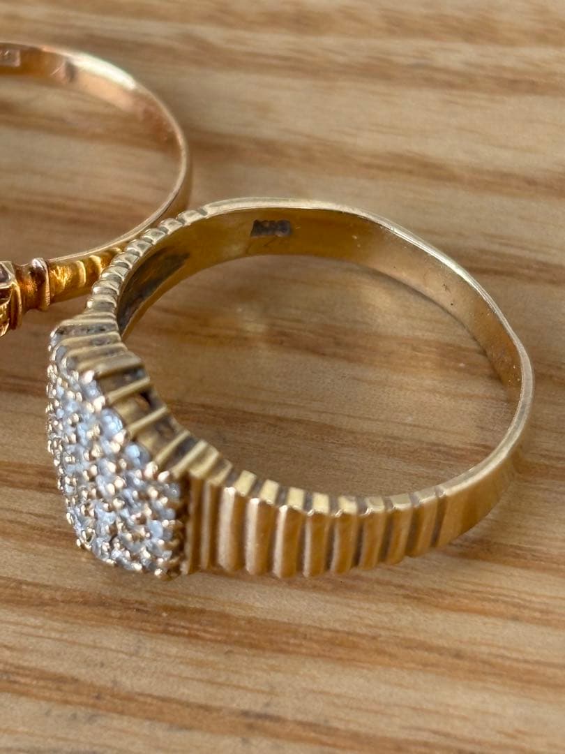 オパールと金製リングセット　メイコー　CAMELLIA