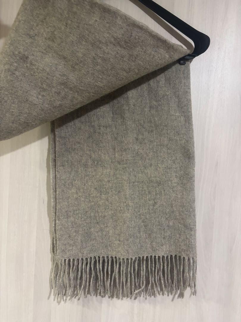 Acne Studios バージンウール マフラー グレー - メルカリ