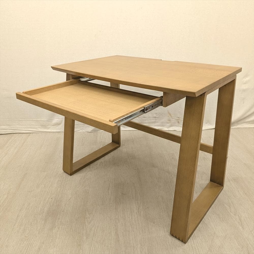 展示品　北海道 旭川　楢 ナラ材　学習デスク　デスク　PCデスク　パソコンデスク