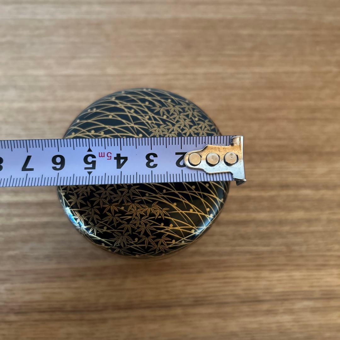 楢原長甫 笹露草蒔絵 黒棗 兼中斎書付 堀内宗完 茶道具