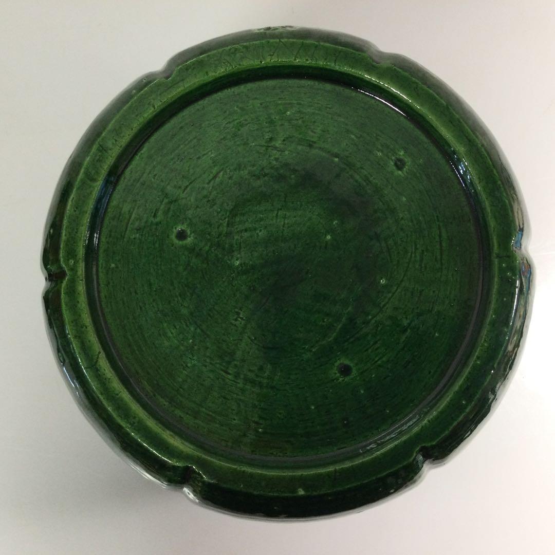 楽焼 青楽 手焙火鉢 手炙 川崎和楽作 香炉 茶道具 炉道具 供箱