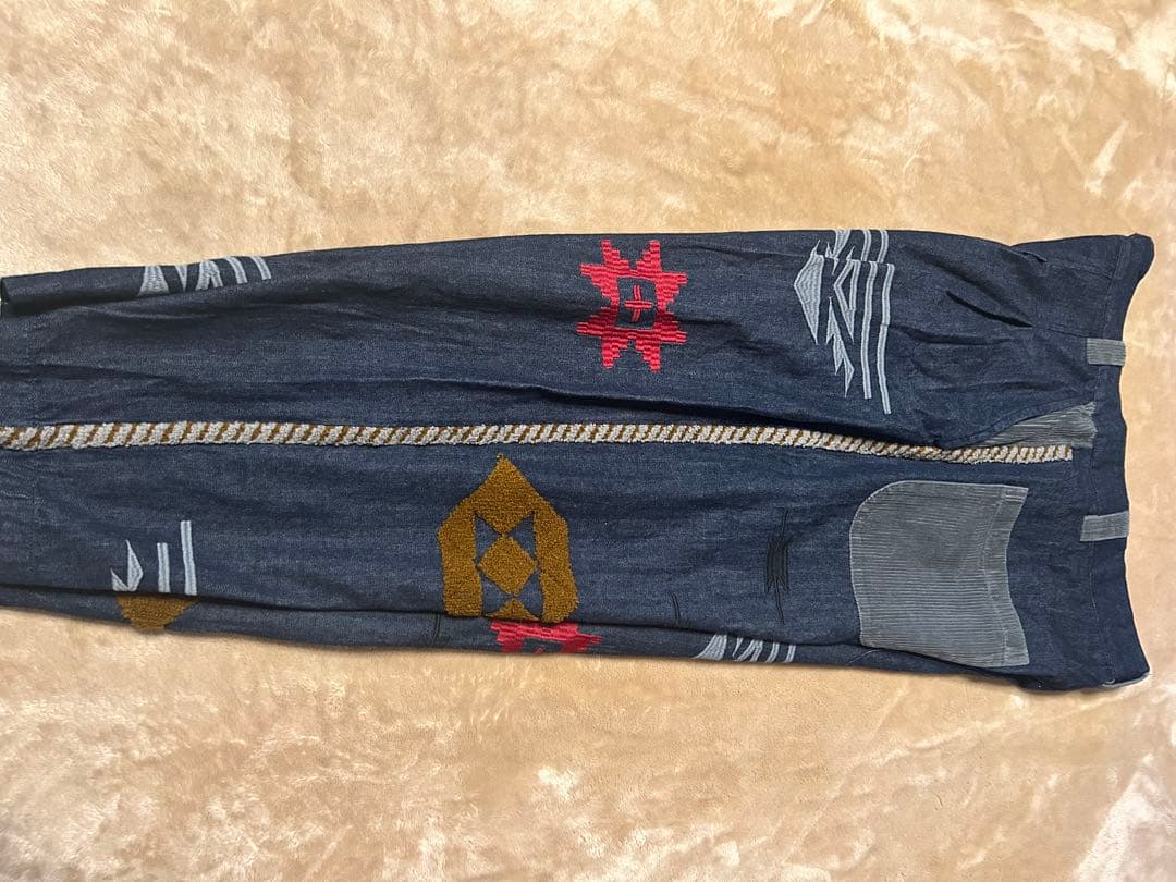 チャイハネ　刺繍入りデニムジャケット・パンツセットアップ